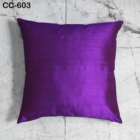Purple Dupioni Cushion Cover | Pure Silk Throw Pillow | Two tone Silk Decorative Pillowcase | Home Decor Gift for House Warming Shower