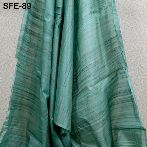 Pure Tussar Silk Embroidered Fabric by yard Indian Beige Embroidery Raw Silk Wild Natural Handmade Fabric Peace Silk Tussah Dress Material