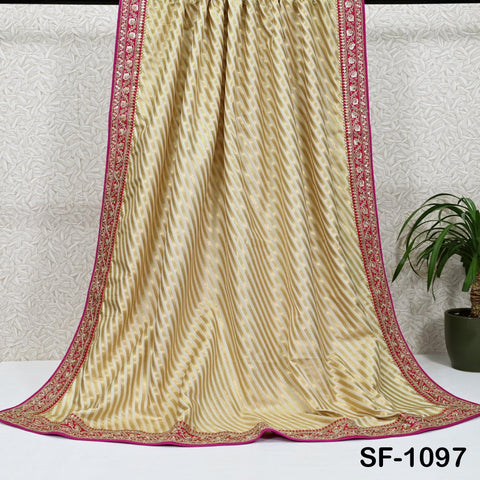 Beige Dupatta Banarasi Sequin Long Brocade Dupatta Chunni Bridal Veil Wedding Lehenga Shawls Wraps Punjabi Dress Head Scarf Women Gift Wife