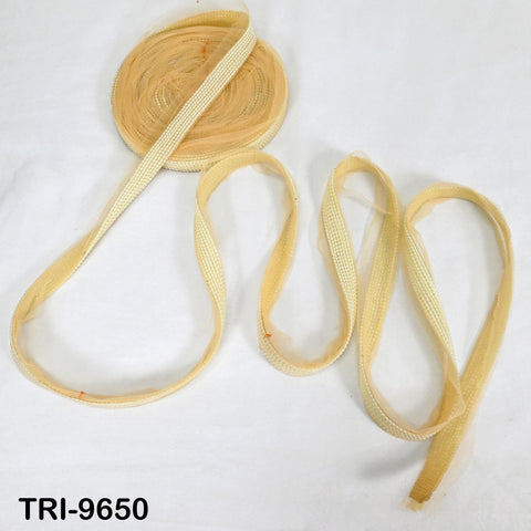 Decorative Gold Beaded Trim by 3 Yard Wedding Dresses Bridal Belt Sashes Indian Laces Costume Crafting Sewing Sari Border Embellishments