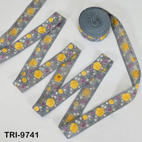 9 Yard Indian Embroidery Ribbon Sari Embellishments Embroidery 4cm Trims Saree Border Sewing DIY Crafting Trimmings Headbands Junk Journals