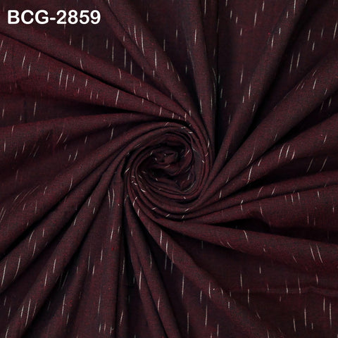 Burgundy Ikat Cotton Fabric Handloom Fabric by the yard Summer Dresses Material Home Decor Yarn Dyed Remnant Quilting Table Runner