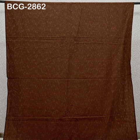 Indian Handloom Ikat Cotton Fabric by yard Homespun Light Brown Quilting Sewing Crafting Women Kids Summer Dress Cushions Home Decor Drapery