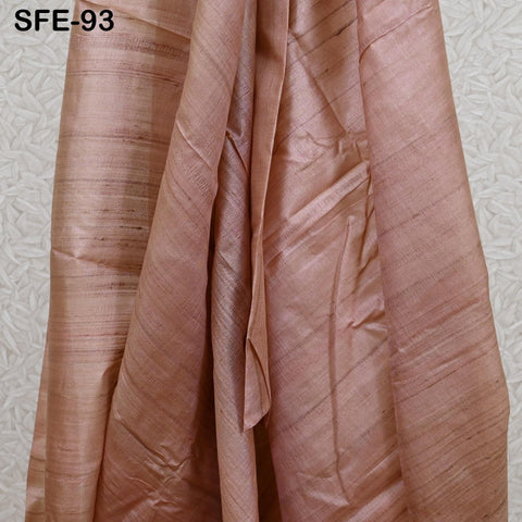 Pure Tussar Silk Embroidery Fabric by the yard Indian Embroidered Raw Silk Wild Natural Handmade Peace Silk Tussah Dresses Material Costumes