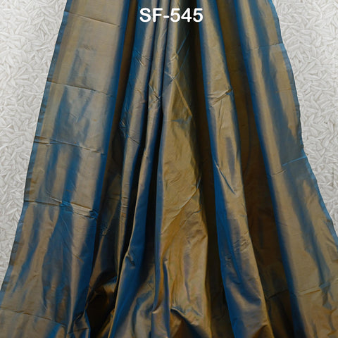 80gsm Indian Pure Silk Fabric by yard Soft Silk Scarf Apparel Textile Wedding Evening Renaissance Dress Theatrical Costumes Turquoise Brown