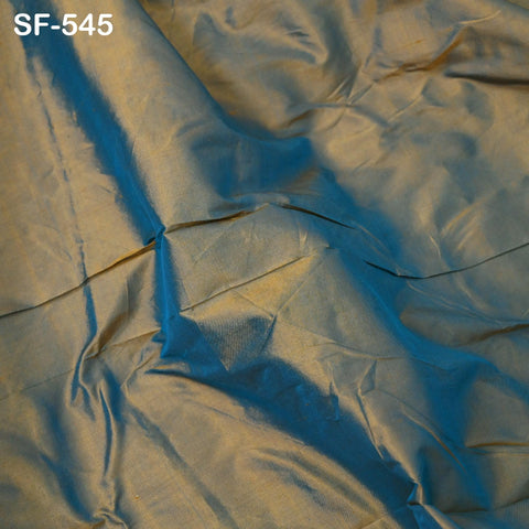 80gsm Indian Pure Silk Fabric by yard Soft Silk Scarf Apparel Textile Wedding Evening Renaissance Dress Theatrical Costumes Turquoise Brown