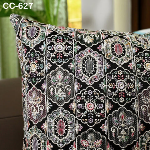 Embroidered Cushion Cover Handmade Embroidery Throw Pillow Decorative Home Decor Pillow Cover House Warming Bridal Shower Wedding Gift