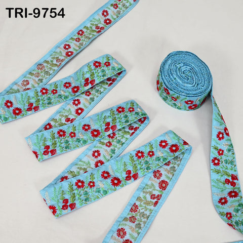 9 Yard Indian Embroidery Ribbons Trim Decor Sari Border Craft Sewing Fabric Decorative Lampshades, Making Footwear Home Decor Trimmings 5cm