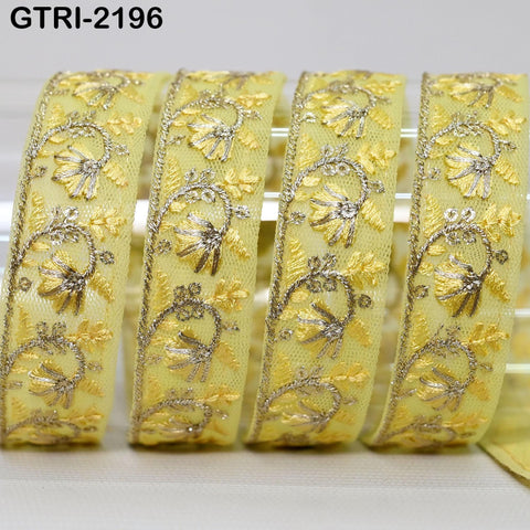 9 Yard 3cm Embroidery Ribbon for Kids Crafting Sewing Costumes Dog Collar Tote Bags, Lampshades, Holidays Decor Embroidered Embellishment