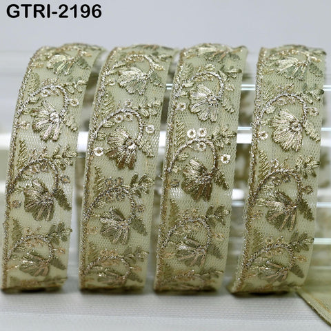 9 Yard 3cm Embroidery Ribbon for Kids Crafting Sewing Costumes Dog Collar Tote Bags, Lampshades, Holidays Decor Embroidered Embellishment