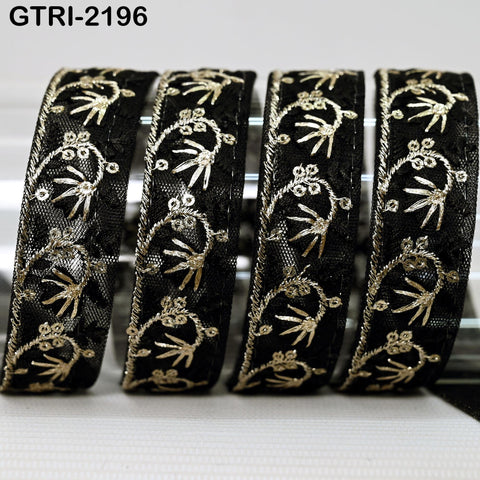 9 Yard 3cm Embroidery Ribbon for Kids Crafting Sewing Costumes Dog Collar Tote Bags, Lampshades, Holidays Decor Embroidered Embellishment