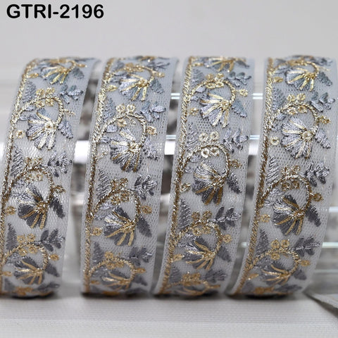 9 Yard 3cm Embroidery Ribbon for Kids Crafting Sewing Costumes Dog Collar Tote Bags, Lampshades, Holidays Decor Embroidered Embellishment