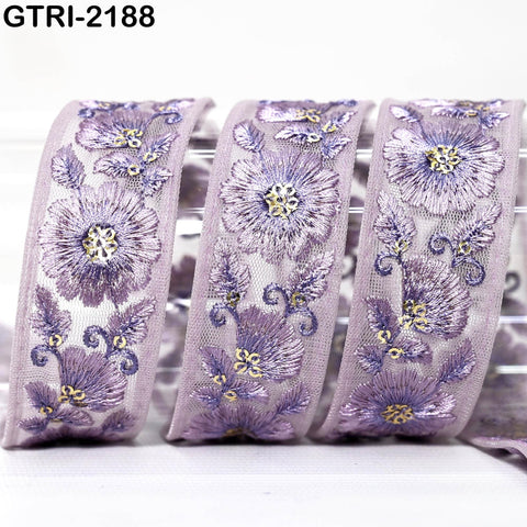 9 Yard Embroidery 3cm Ribbons Fabric Trim 6cm Indian Embroidered DIY Crafting Border Sewing Tote Bag Shoe Making Costumes Holiday Ornaments