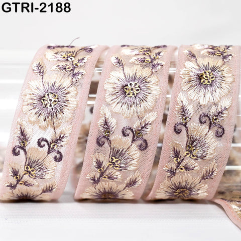 9 Yard Embroidery 3cm Ribbons Fabric Trim 6cm Indian Embroidered DIY Crafting Border Sewing Tote Bag Shoe Making Costumes Holiday Ornaments