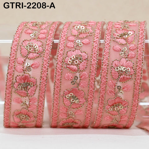 9 Yard 3cm Embroidery Ribbon for Kids Crafting Sewing Costumes Dog Collar Tote Bags, Lampshades, Holidays Decor Embroidered Embellishment