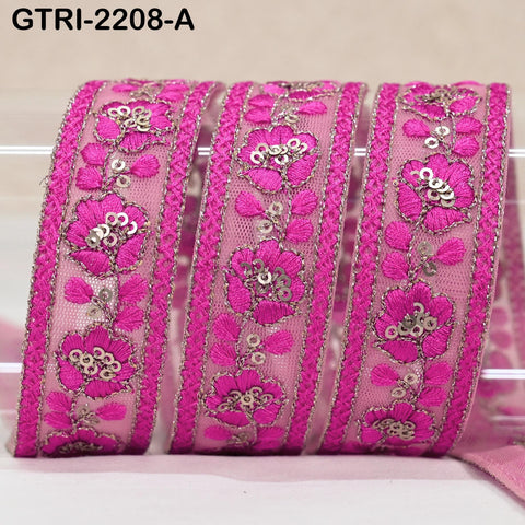 9 Yard 3cm Embroidery Ribbon for Kids Crafting Sewing Costumes Dog Collar Tote Bags, Lampshades, Holidays Decor Embroidered Embellishment