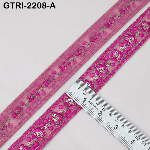 9 Yard 3cm Embroidery Ribbon for Kids Crafting Sewing Costumes Dog Collar Tote Bags, Lampshades, Holidays Decor Embroidered Embellishment
