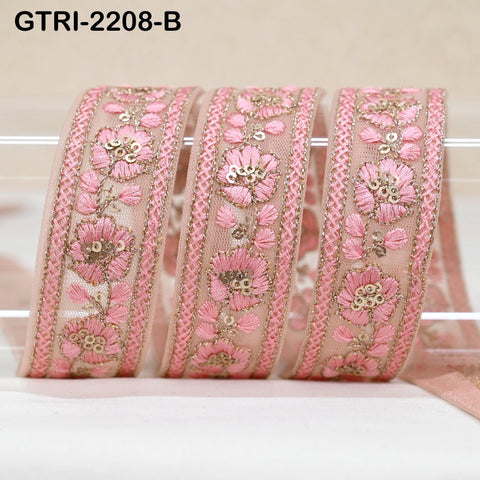 9 Yard 3cm Embroidery Ribbon for Kids Crafting Sewing Costumes Dog Collar Tote Bags, Lampshades, Holidays Decor Embroidered Embellishment