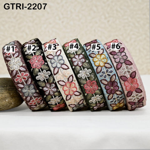 9 Yard 3cm Embroidery Ribbon for Kids Crafting Sewing Costumes Dog Collar Tote Bags, Lampshades, Holidays Decor Embroidered Embellishment