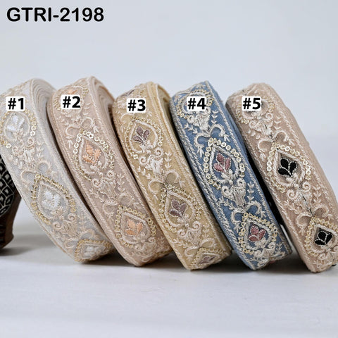 9 Yard Embroidery Ribbon for Kids Crafting Sewing Costumes Dog Collar Tote Bags, Lampshades, Holidays Decor Embroidered Embellishment 3cm