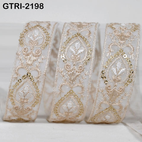 9 Yard Embroidery Ribbon for Kids Crafting Sewing Costumes Dog Collar Tote Bags, Lampshades, Holidays Decor Embroidered Embellishment 3cm