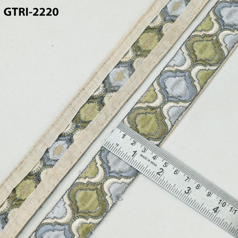 9 Yard Indian Embroidery Ribbons Embroidered Fabric Trim Embellish Saree Tape Sewing Crafting Border Wedding Dress Costume Accessories 32mm