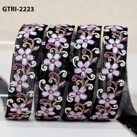 9 Yard Embroidery Ribbon for Kids Crafting Sewing Costumes Dog Collar Tote Bags, Lampshades, Holidays Decor Embroidered Embellishment 3cm