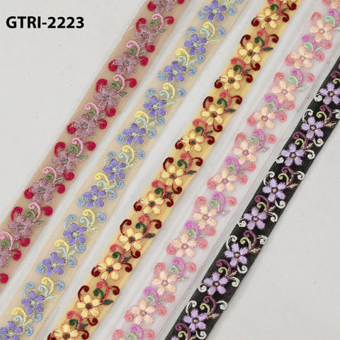 9 Yard Embroidery Ribbon for Kids Crafting Sewing Costumes Dog Collar Tote Bags, Lampshades, Holidays Decor Embroidered Embellishment 3cm