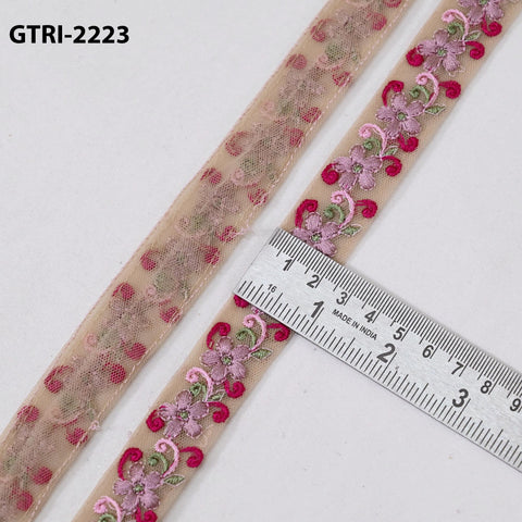 9 Yard Embroidery Ribbon for Kids Crafting Sewing Costumes Dog Collar Tote Bags, Lampshades, Holidays Decor Embroidered Embellishment 3cm