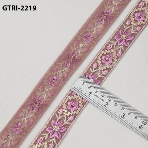 9 Yard Embroidery Ribbon Trim 3cm Indian Sari Border Embroidered Crafting Sewing Costumes Tablecloth Lampshades Home Decor Holiday Ornaments