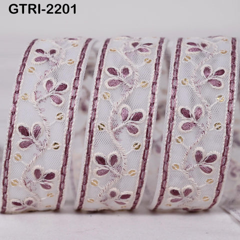 9 Yard 3cm Embroidery Ribbon for Kids Crafting Sewing Costumes Dog Collar Tote Bags, Lampshades, Holidays Decor Embroidered Embellishment