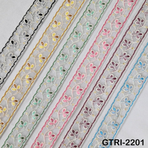 9 Yard 3cm Embroidery Ribbon for Kids Crafting Sewing Costumes Dog Collar Tote Bags, Lampshades, Holidays Decor Embroidered Embellishment