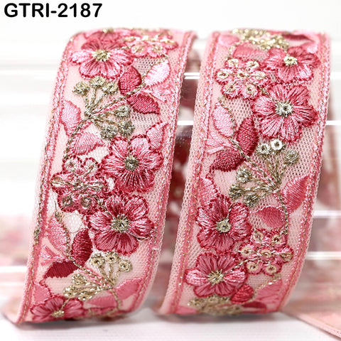9 Yard Embroidery Ribbons Trim 6cm Indian Embroidered Fabric DIY Crafting Border Sewing Tote Bag Shoe Making Costumes Holiday Ornaments 3cm