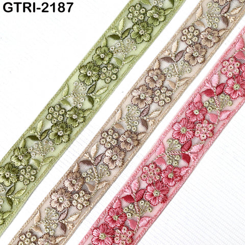 9 Yard Embroidery Ribbons Trim 6cm Indian Embroidered Fabric DIY Crafting Border Sewing Tote Bag Shoe Making Costumes Holiday Ornaments 3cm