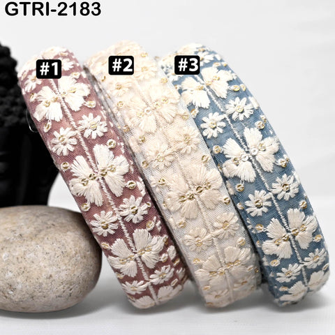 9 Yard Embroidery Ribbons Trim 6cm Indian Embroidered Fabric DIY Crafting Border Sewing Tote Bag Shoe Making Costumes Holiday Ornaments 3cm