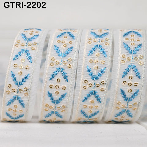 9 Yard Embroidery Ribbon for Kids Crafting Sewing Costumes Dog Collar Tote Bags, Lampshades, Holidays Decor Embroidered Embellishment 3cm