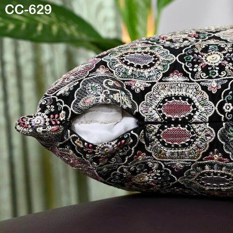 Embroidered Pillowcase | Indian Handmade Embroidery Throw Pillow cover Decorative Body Sham, Cushion Cover Boho Home Decor HouseWarming Gift