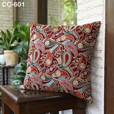 Embroidered Pillowcase | Indian Handmade Embroidery Throw Pillow cover Decorative Body Sham, Cushion Cover Boho Home Decor HouseWarming Gift