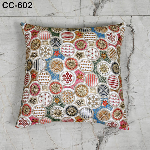 Boho Embroidered Cushion Pillowcase Handmade Embroidery Throw Pillow Cover Decorative Home Decor House Warming Bridal Shower Wedding Gifts