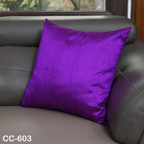 Purple Dupioni Cushion Cover | Pure Silk Throw Pillow | Two tone Silk Decorative Pillowcase | Home Decor Gift for House Warming Shower