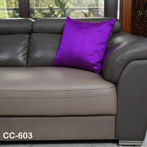 Purple Dupioni Cushion Cover | Pure Silk Throw Pillow | Two tone Silk Decorative Pillowcase | Home Decor Gift for House Warming Shower