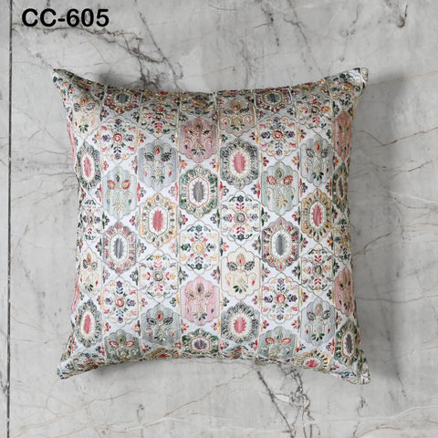 Embroidered Cushion Cover Handmade Embroidery Throw Pillow Decorative Home Decor Pillow Cover House Warming Bridal Shower Wedding Gift