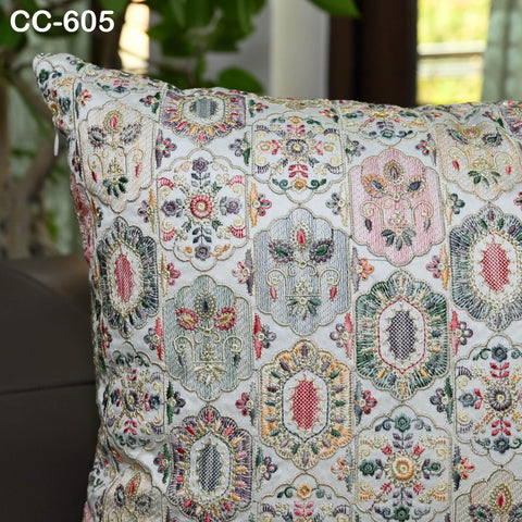 Embroidered Cushion Cover Handmade Embroidery Throw Pillow Decorative Home Decor Pillow Cover House Warming Bridal Shower Wedding Gift