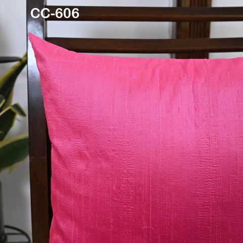Pink Dupioni Cushion Cover | Pure Silk Throw Pillow | Two tone Silk Decorative Pillowcase | Home Decor Gift for House Warming Shower