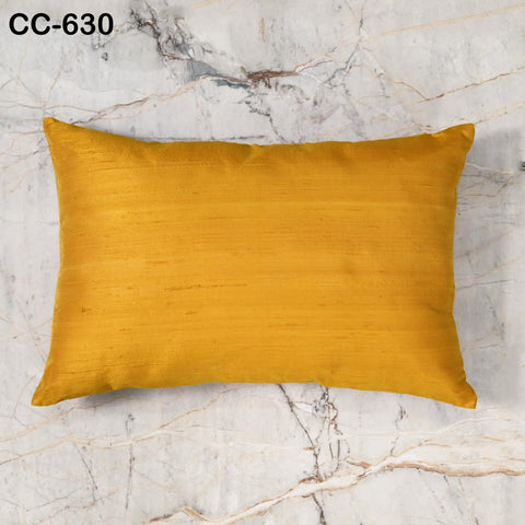Honey Yellow Pure Dupioni Silk Pillowcase, Cushion Cover Rectangle Handmade Pure Shantung Silk Pillow Decorative Home Decor Wedding Gift
