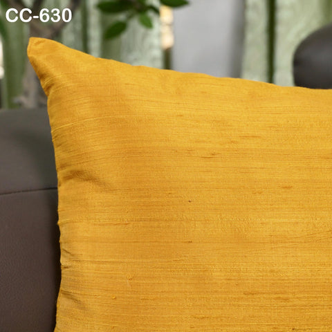 Honey Yellow Pure Dupioni Silk Pillowcase, Cushion Cover Rectangle Handmade Pure Shantung Silk Pillow Decorative Home Decor Wedding Gift