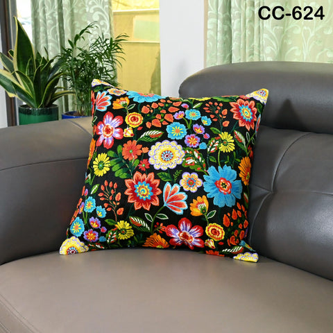 Boho Embroidered Cushion Cover | Decorative Pillowcase | Embroidered Throw Pillow | Home Decor Gifts for House Warming, Festive, Wedding