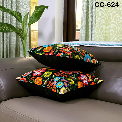 Boho Embroidered Cushion Cover | Decorative Pillowcase | Embroidered Throw Pillow | Home Decor Gifts for House Warming, Festive, Wedding