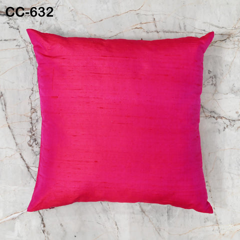 Iridescent Hot Pink Dupioni Silk Square Pillowcase, Luxury Cushion Cover Handmade Shantung Silk Throw Pillow, Home Decor House Warming Gift