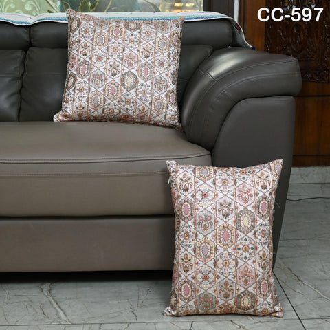 Boho Geometric Embroidered Pillowcase – Pastel color Embroidered Throw Pillow | Tribal Bohemian Sofa Decor | Handmade Cover | Turkish kilim